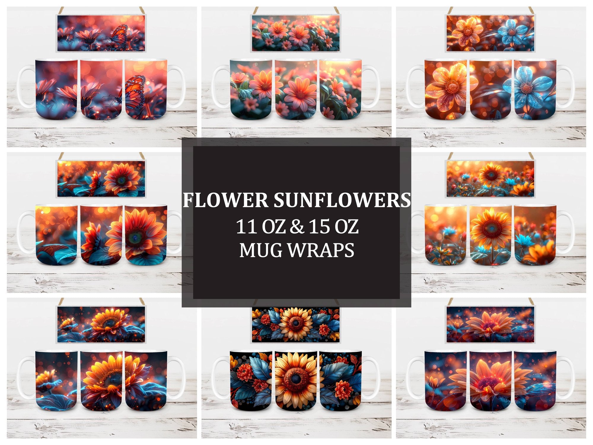 Flower Sunflowers 1 Mug Wrap - CraftNest