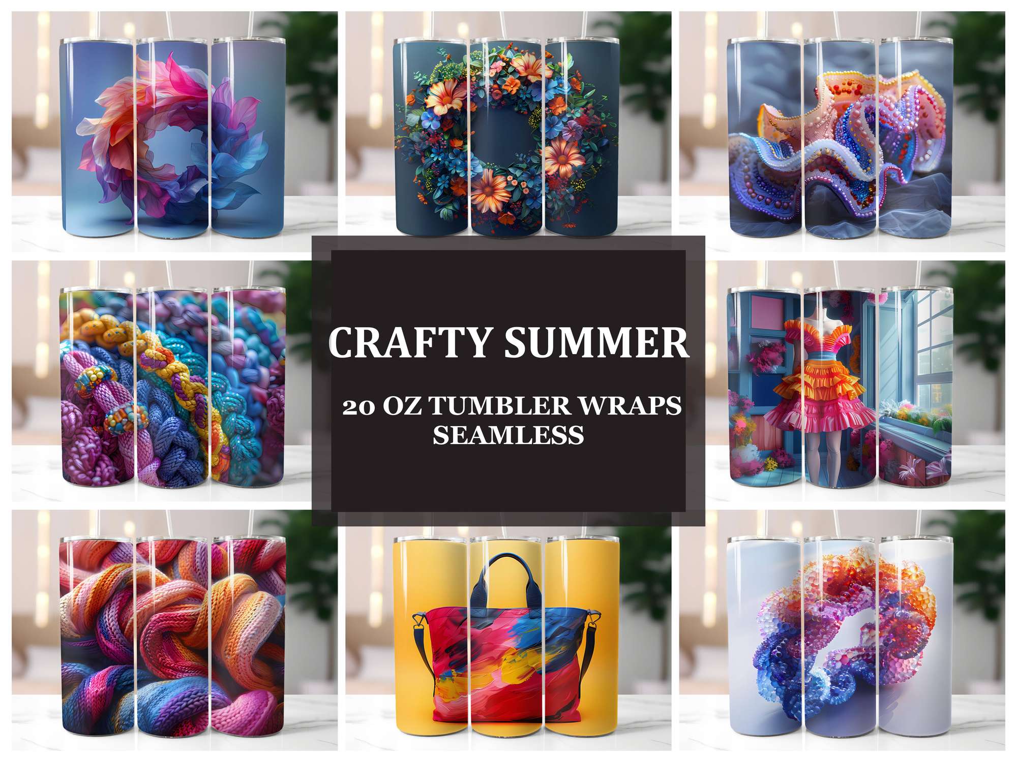 Crafty Summer 2 Tumbler Wrap - CraftNest - Digital Crafting and Art