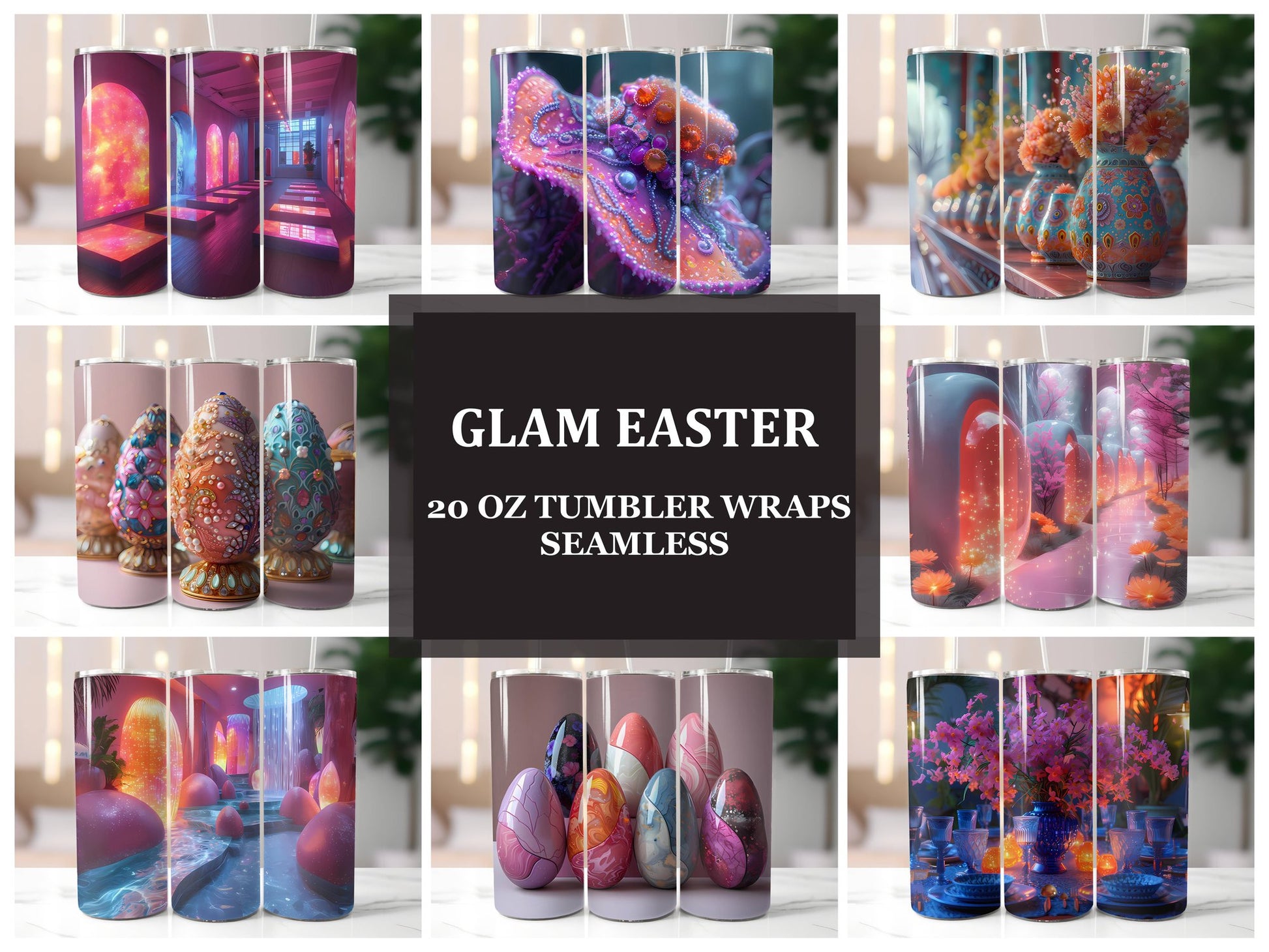 Glam Easter 4 Tumbler Wrap - CraftNest