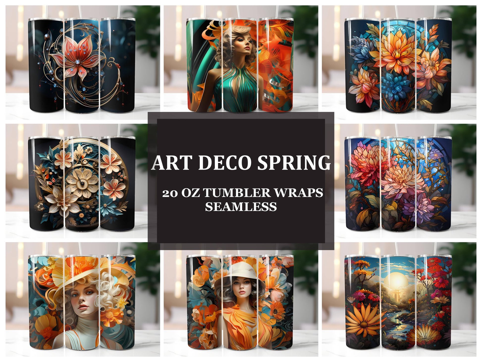 Art Deco 3 Tumbler Wrap - CraftNest