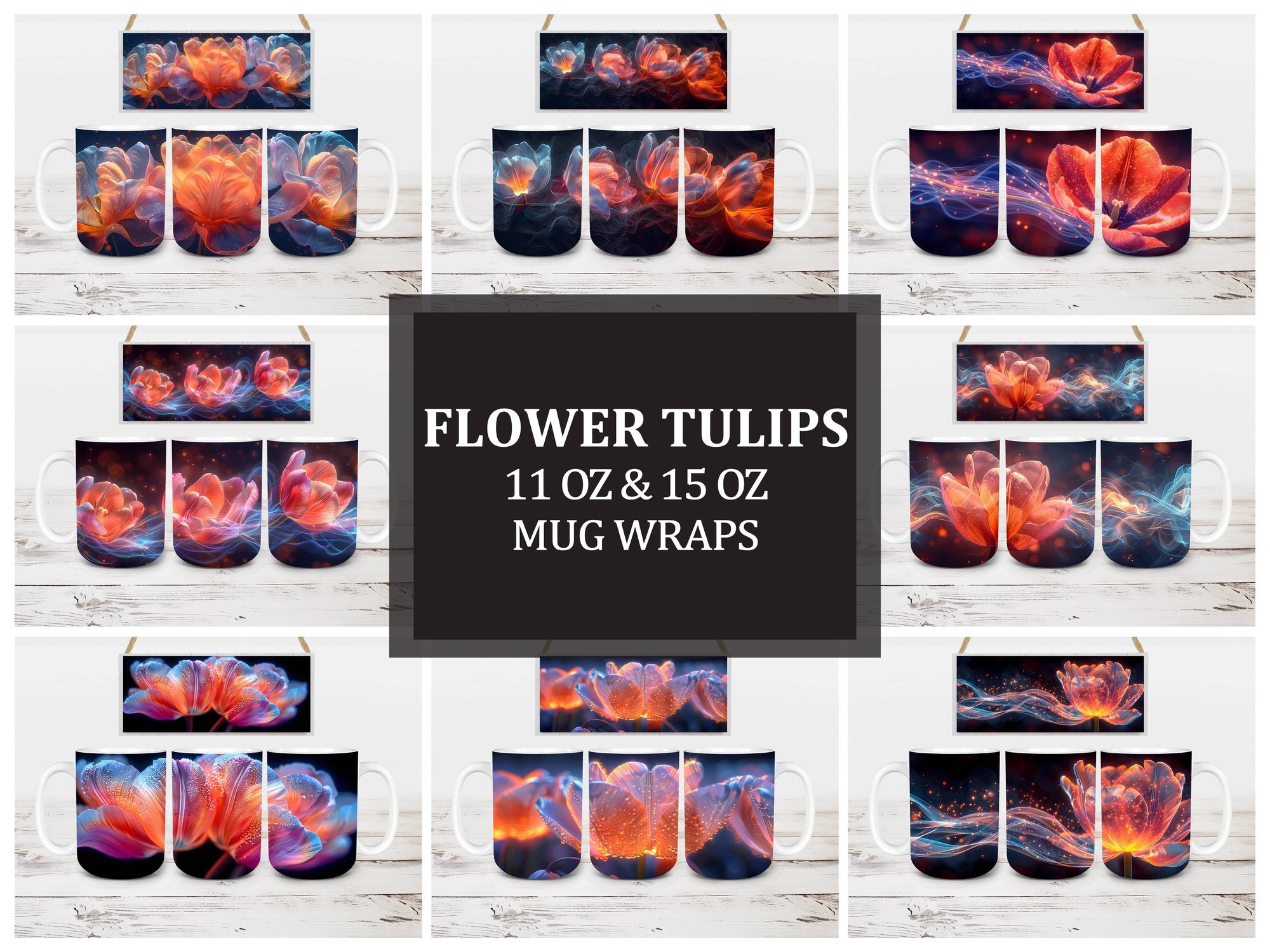 Flower Tulips 6 Mug Wrap - CraftNest