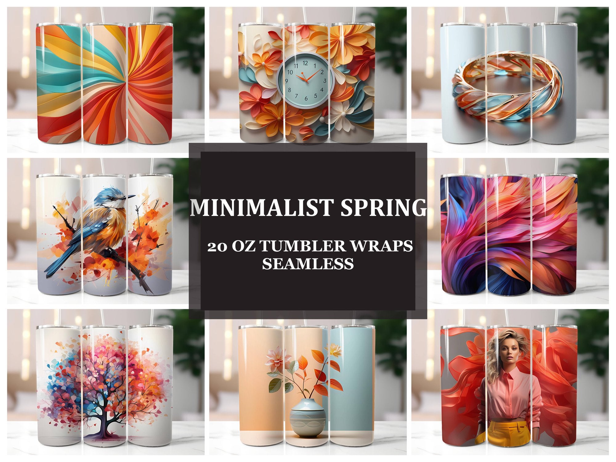 Minimalist Spring 7 Tumbler Wrap - CraftNest