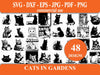 Cats In Gardens SVG Bundle