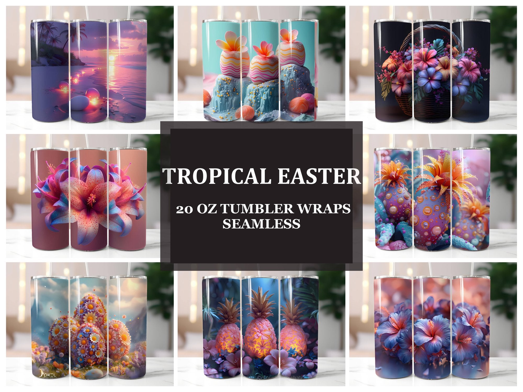 Tropical Easter 1 Tumbler Wrap - CraftNest