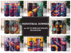 Industrial Summer 5 Tumbler Wrap - CraftNest - Digital Crafting and Art