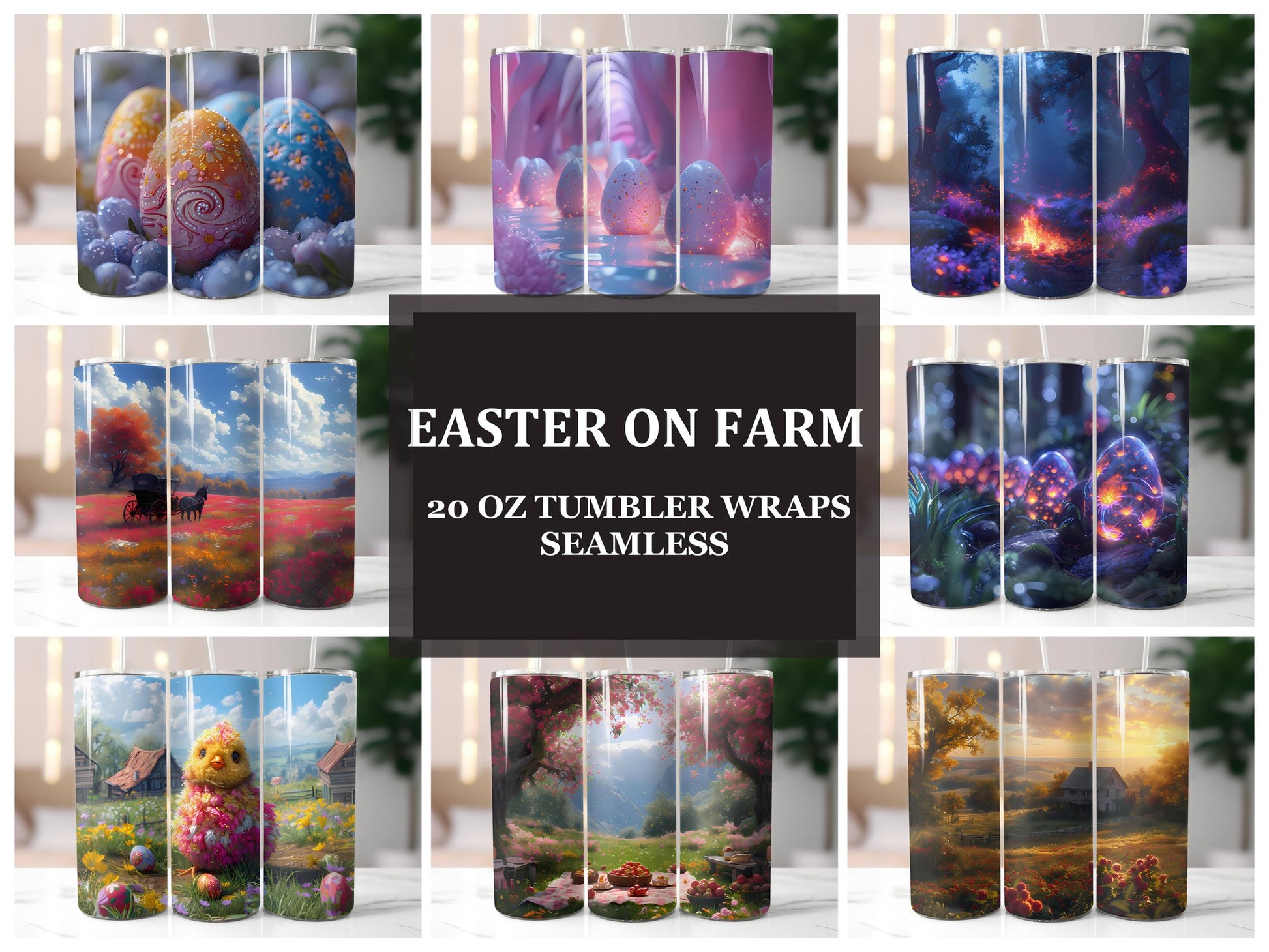 Easter on Farm 2 Tumbler Wrap - CraftNest