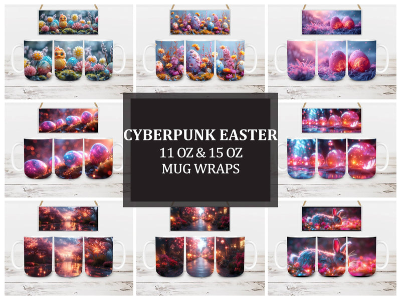 Cyberpunk Easter 1 Mug Wrap - CraftNest