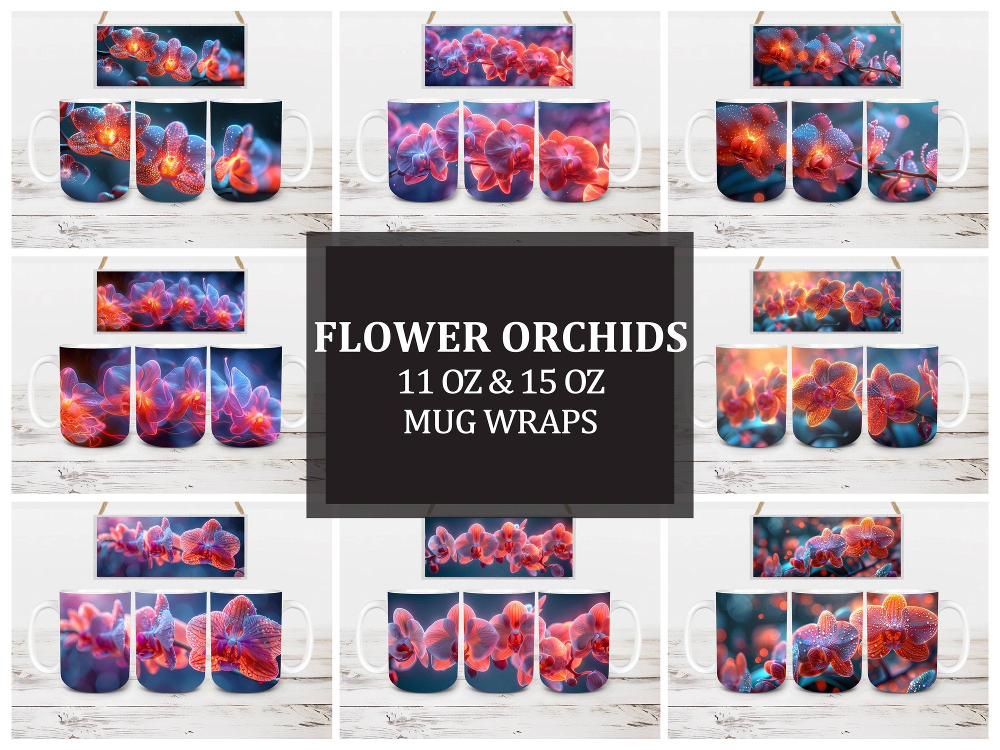 Flower Orchids 7 Mug Wrap - CraftNest