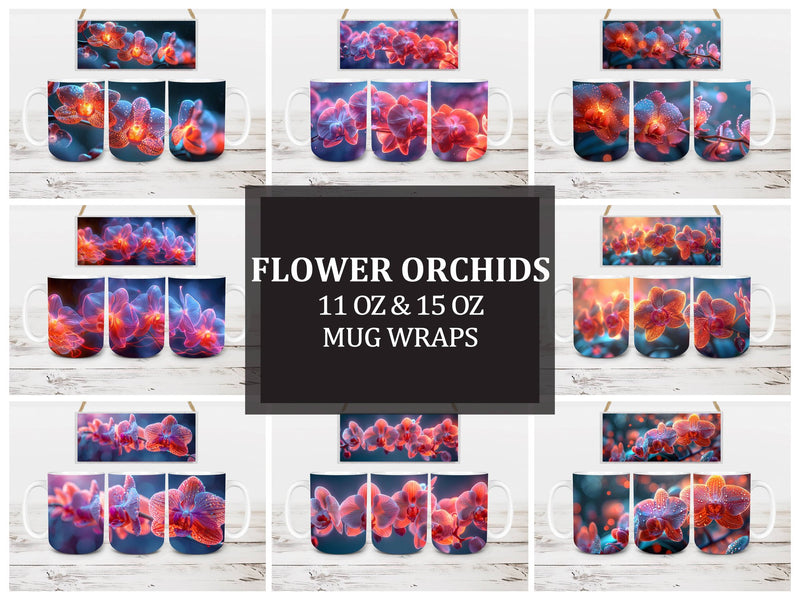 Flower Orchids 7 Mug Wrap - CraftNest