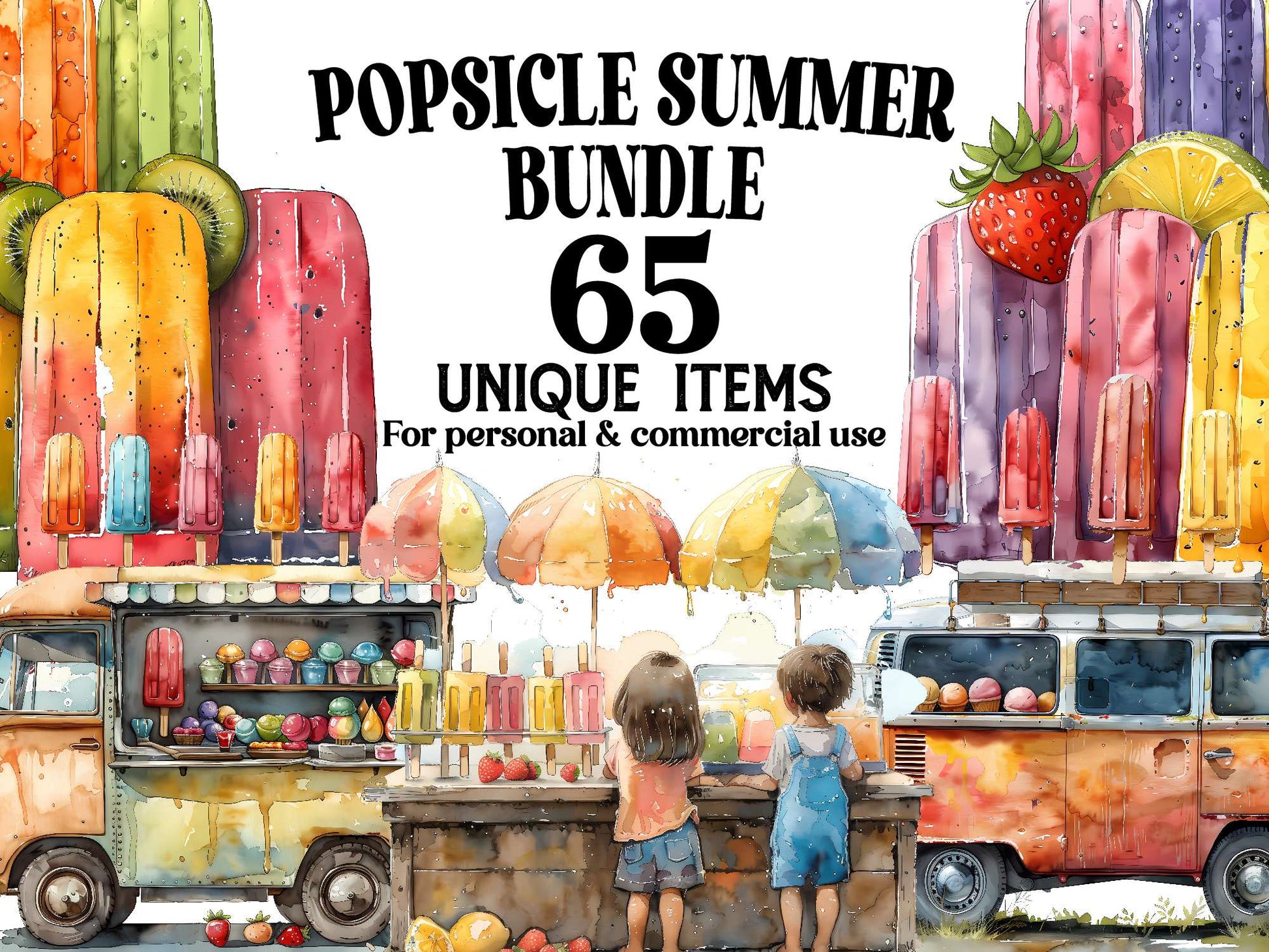 Popsicle Summer Clipart - CraftNest - Digital Crafting and Art