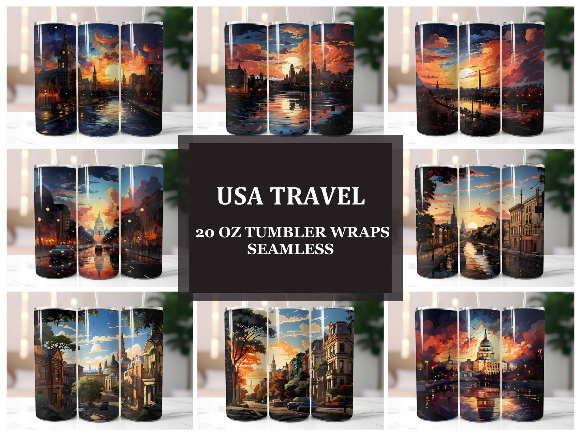 USA Travel 1 Tumbler Wrap - CraftNest