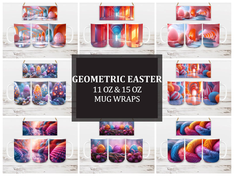Geometric Easter 1 Mug Wrap - CraftNest