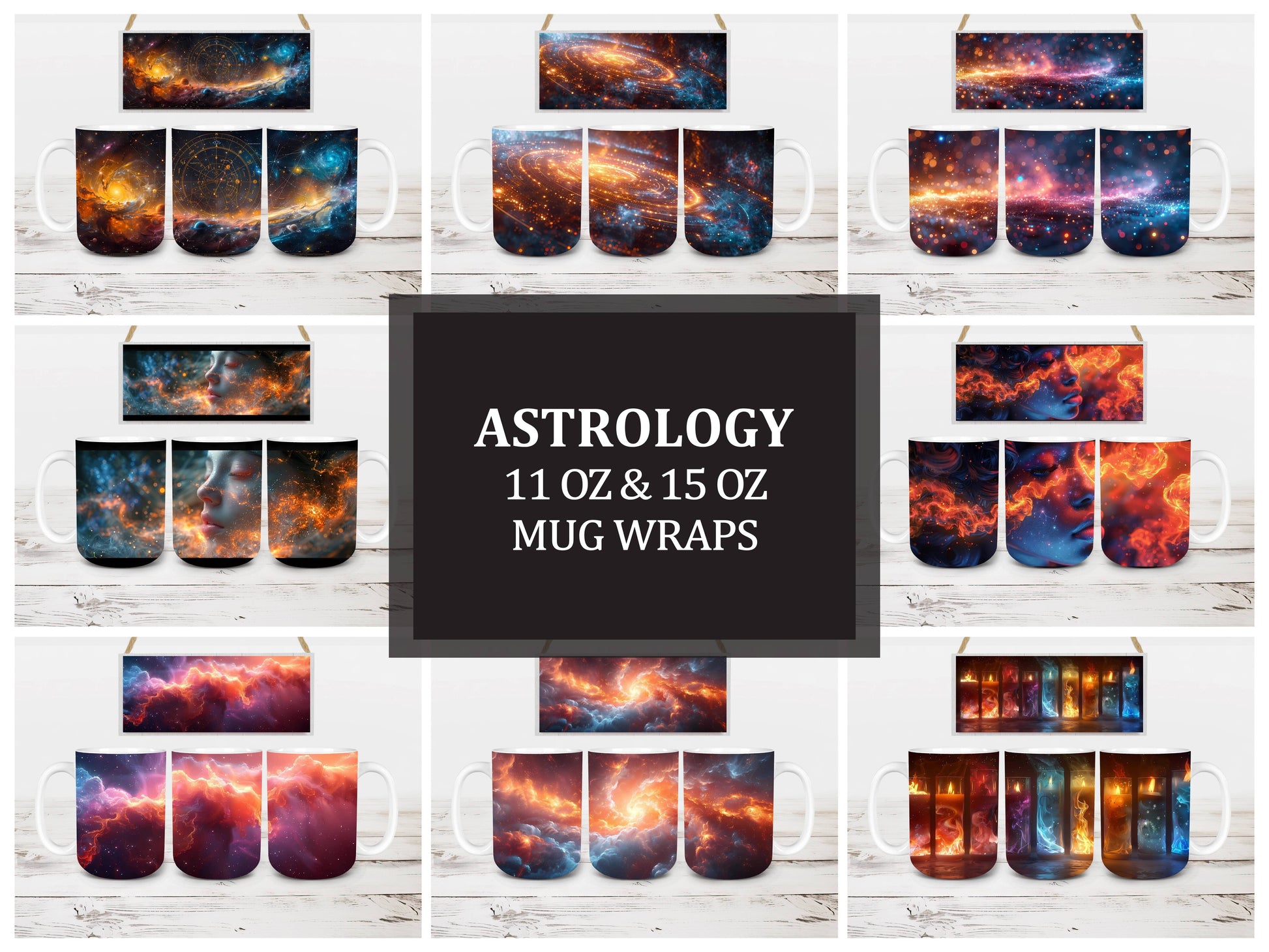 Astrology 1 Mug Wrap - CraftNest - Digital Crafting and Art