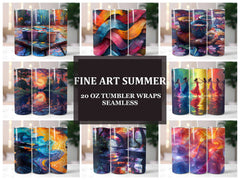 Fine Art Summer 2 Tumbler Wrap - CraftNest - Digital Crafting and Art