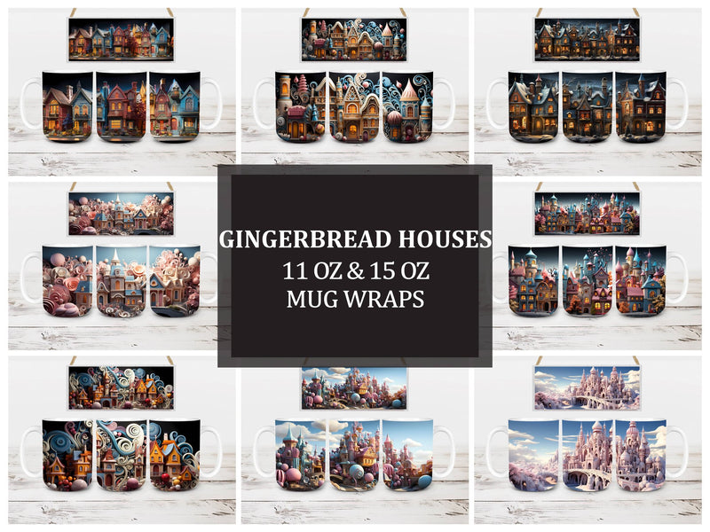 Gingerbread Houses Mug Wrap - CraftNest