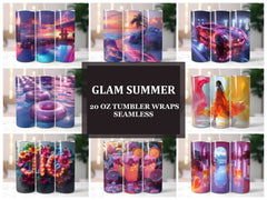 Glam Summer 2 Tumbler Wrap - CraftNest - Digital Crafting and Art