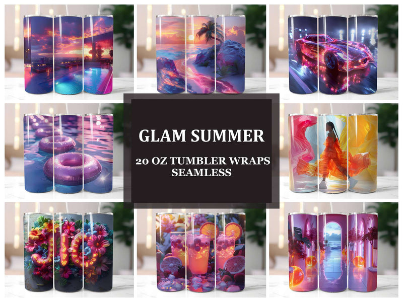 Glam Summer 2 Tumbler Wrap - CraftNest - Digital Crafting and Art