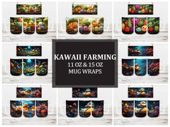 Kawaii Farming 5 Mug Wrap - CraftNest