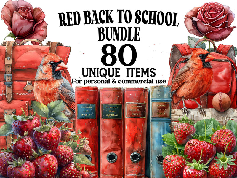 Red Back To School Clipart - CraftNest - Digital Crafting and Art