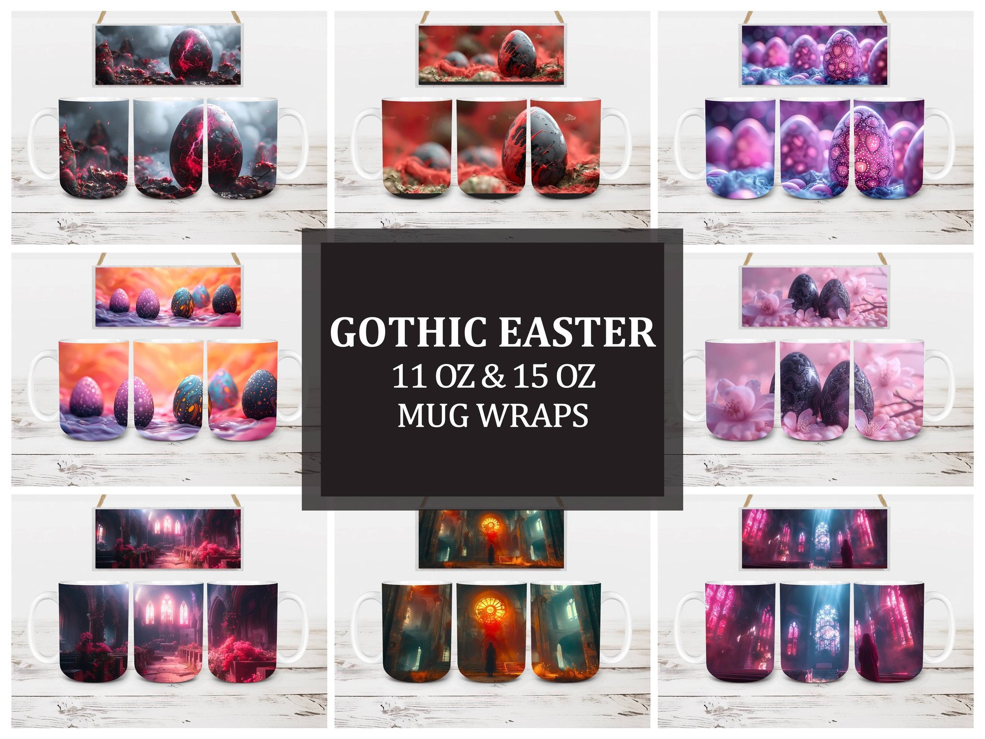Gothic Easter 1 Mug Wrap - CraftNest