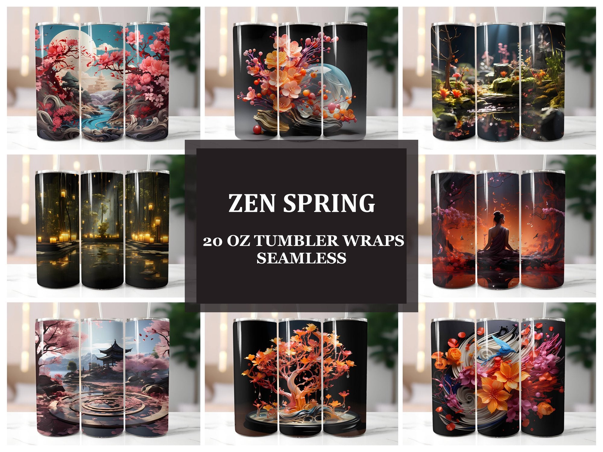 Zen Spring 3 Tumbler Wrap - CraftNest