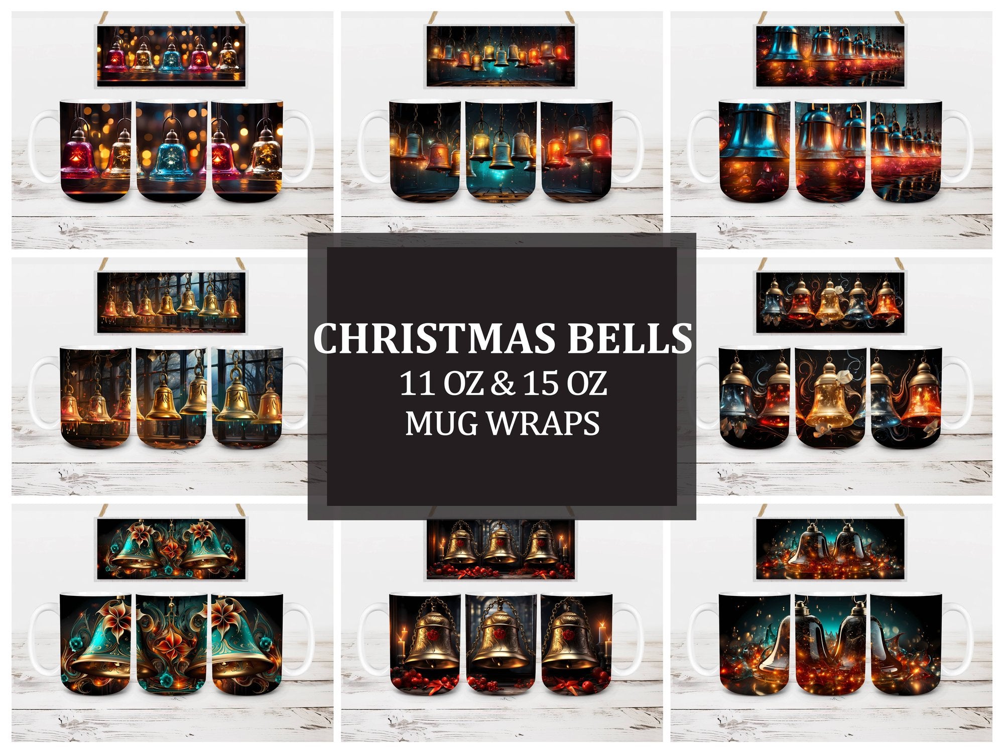 Christmas Bells Mug Wrap - CraftNest