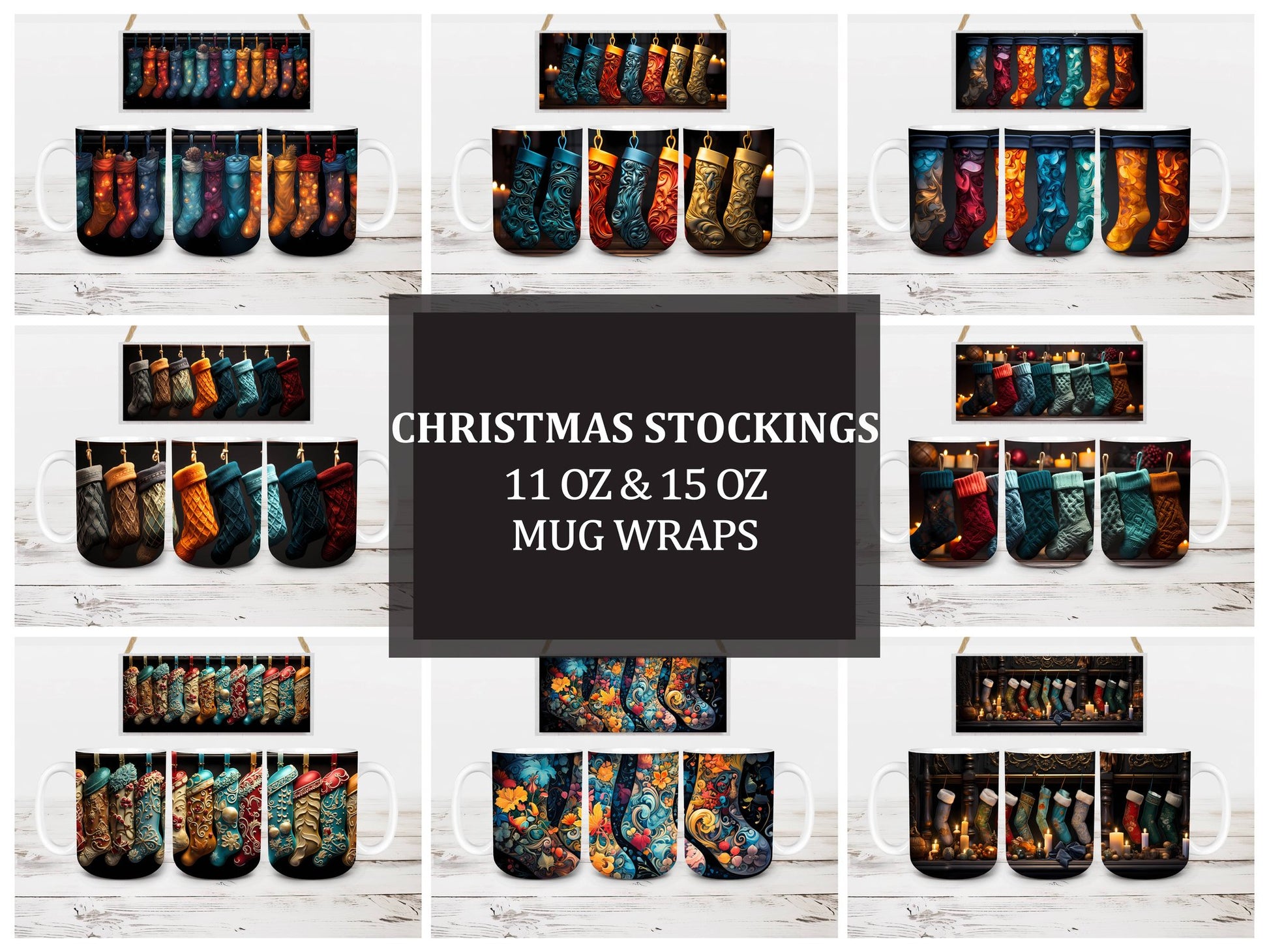 Christmas Stockings Mug Wrap - CraftNest