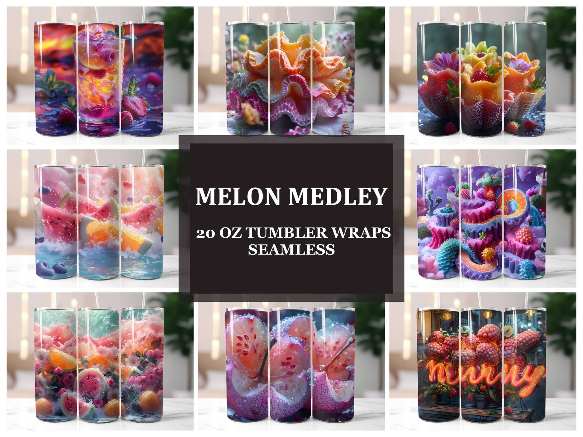 Melon Melody 6 Tumbler Wrap - CraftNest - Digital Crafting and Art