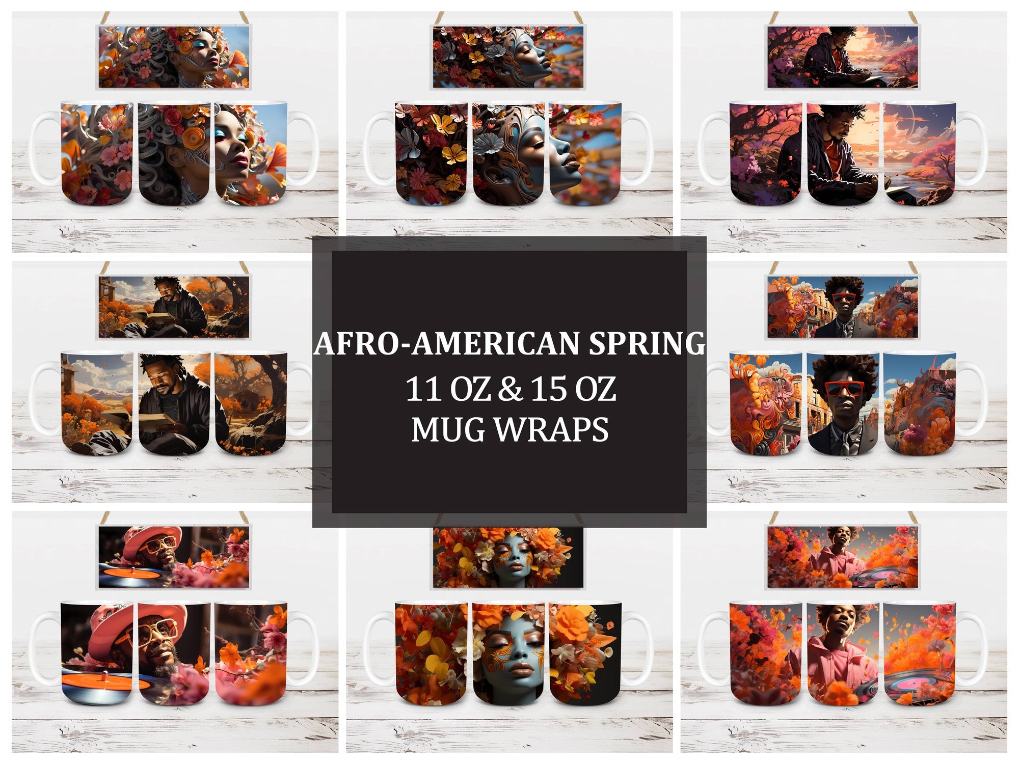 Afro-American Spring 1 Mug Wrap - CraftNest