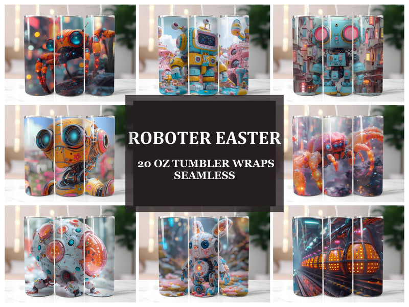 Roboter Easter 1 Tumbler Wrap - CraftNest