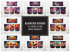 Kawaii Food 3 Mug Wrap - CraftNest