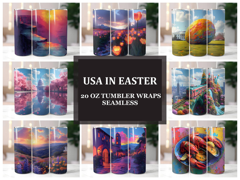 USA in Easter 2 Tumbler Wrap - CraftNest