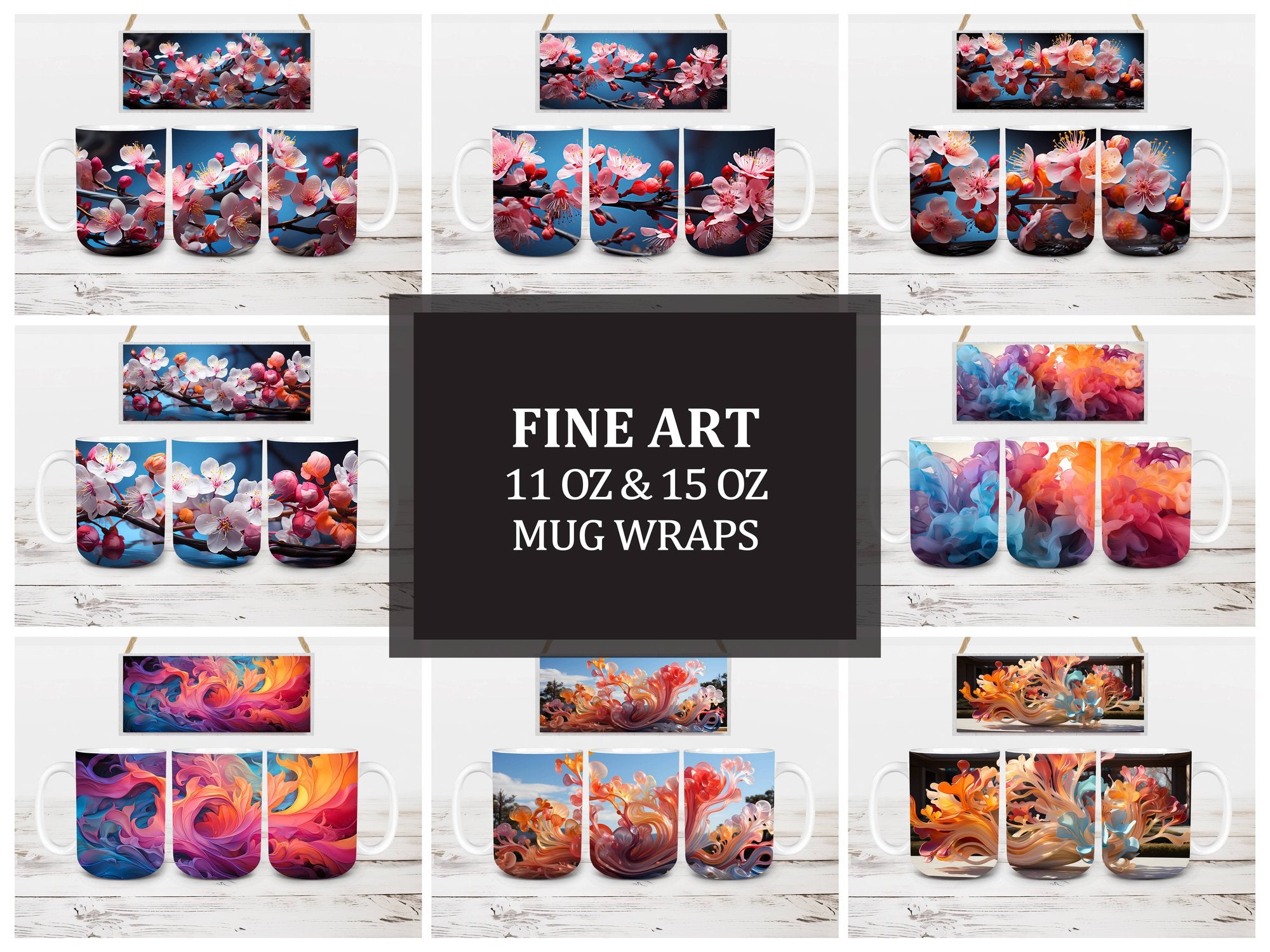 Fine Art 3 Mug Wrap - CraftNest