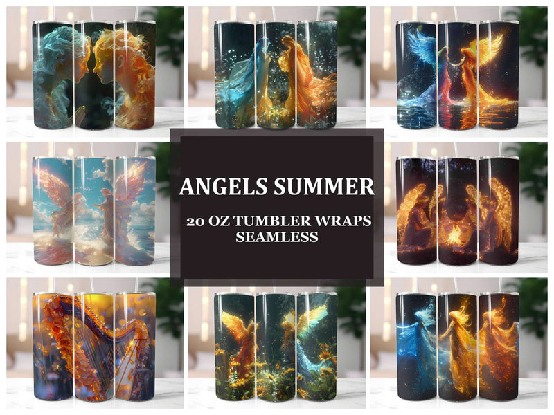 Angels Summer 3 Tumbler Wrap - CraftNest - Digital Crafting and Art