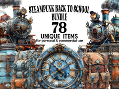 Steampunk Back To School Clipart - CraftNest - Digital Crafting and Art