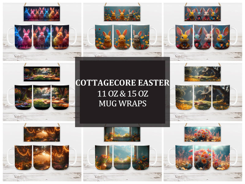 Cottagecore Easter 6 Mug Wrap - CraftNest
