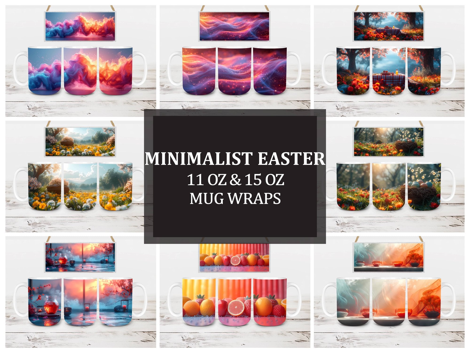 Minimalist Easter 7 Mug Wrap - CraftNest