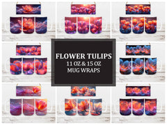 Flower Tulips 4 Mug Wrap - CraftNest