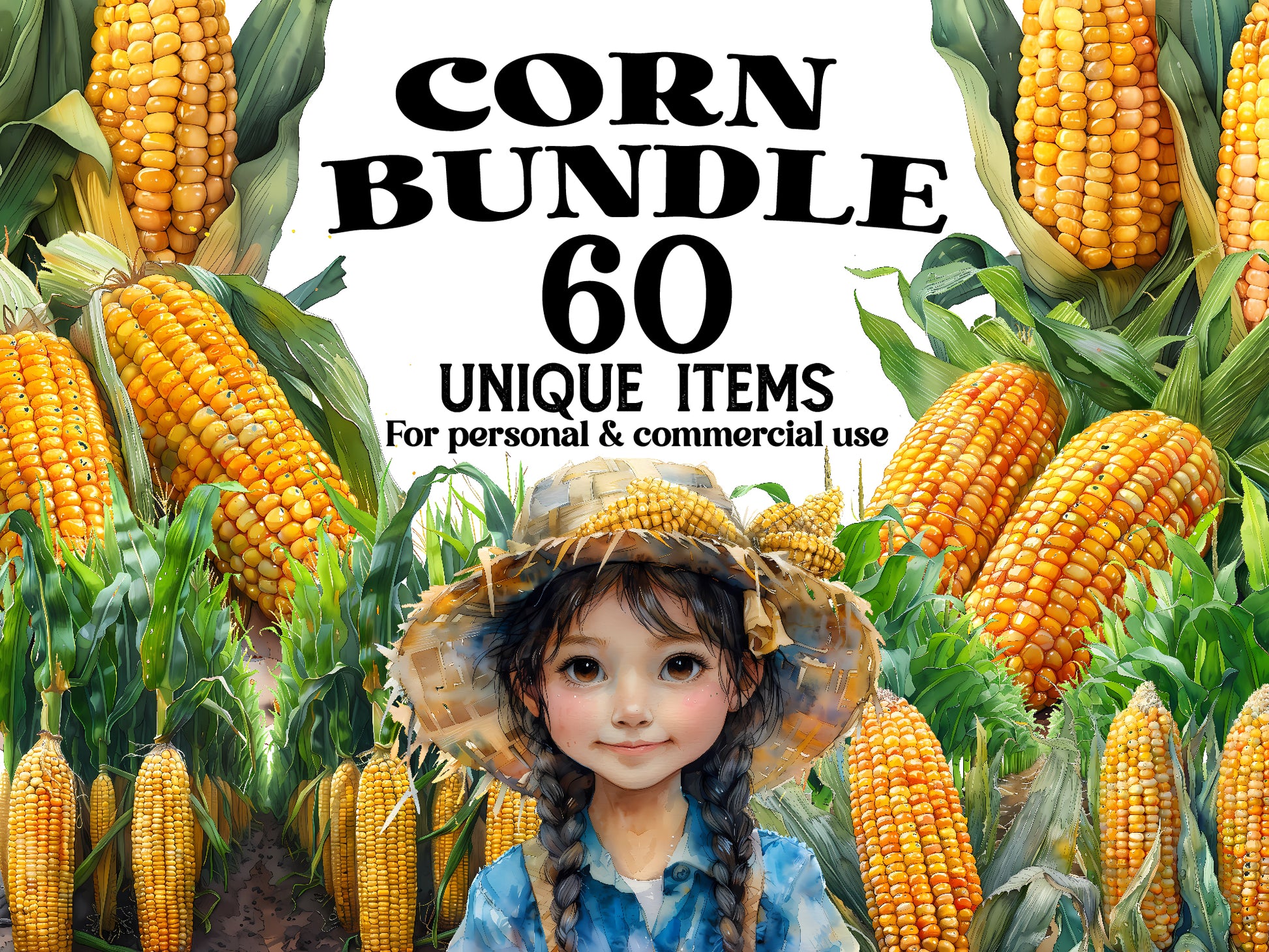 Corn Clipart - CraftNest - Digital Crafting and Art