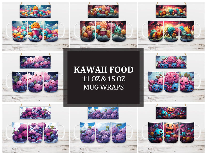 Kawaii Food 7 Mug Wrap - CraftNest