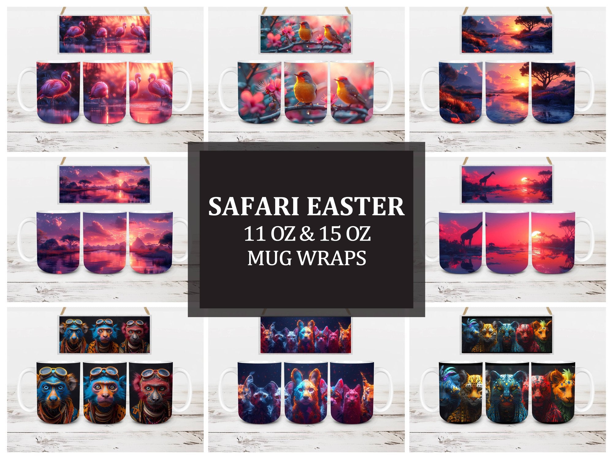 Safari Easter 1 Mug Wrap - CraftNest