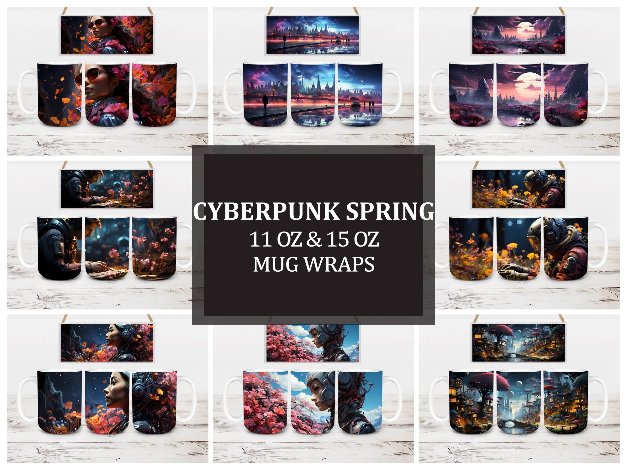 Cyberpunk Spring 2 Mug Wrap - CraftNest