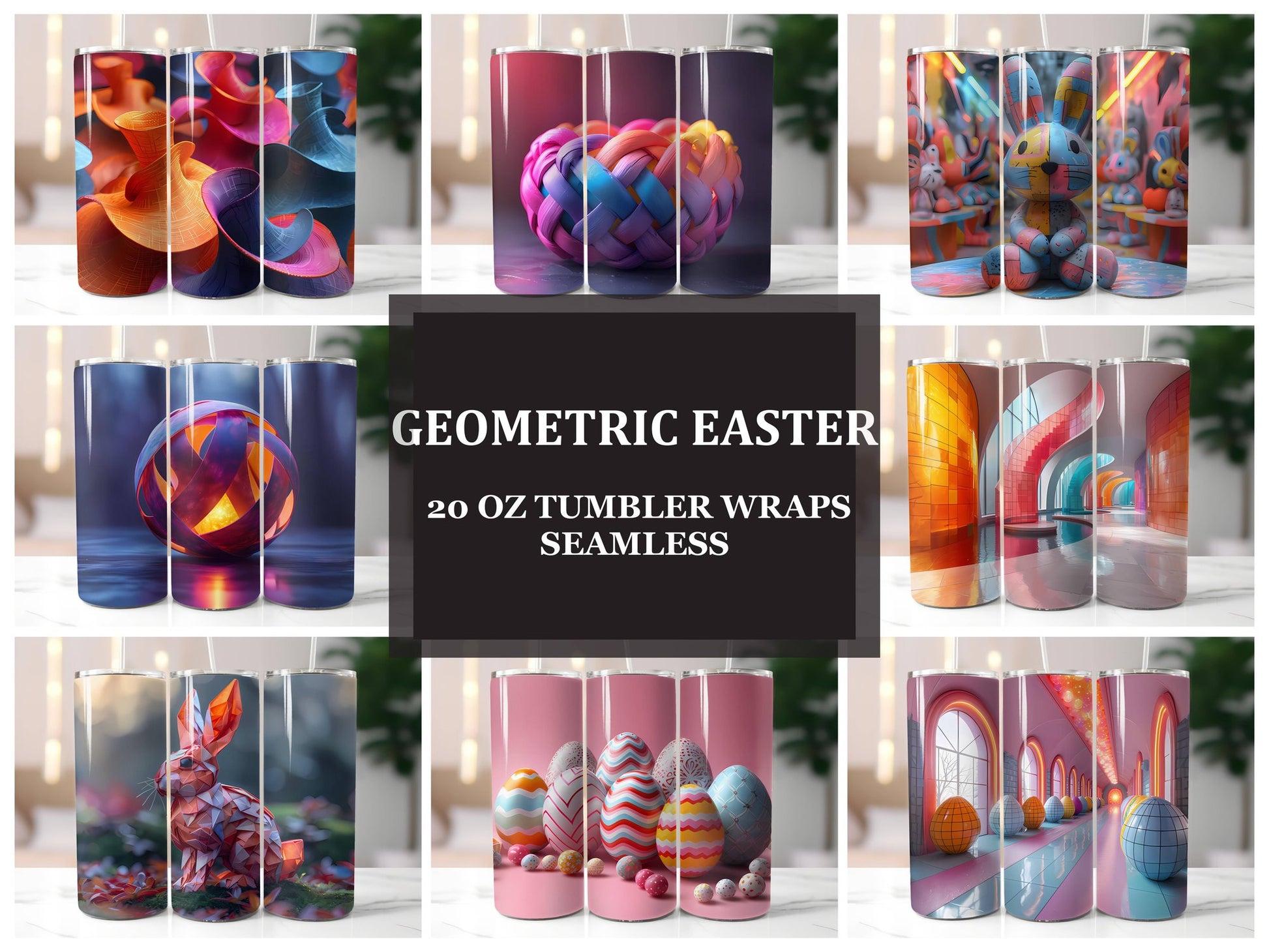 Geometric Easter 1 Tumbler Wrap - CraftNest