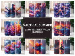 Nautical Summer 1 Tumbler Wrap - CraftNest - Digital Crafting and Art