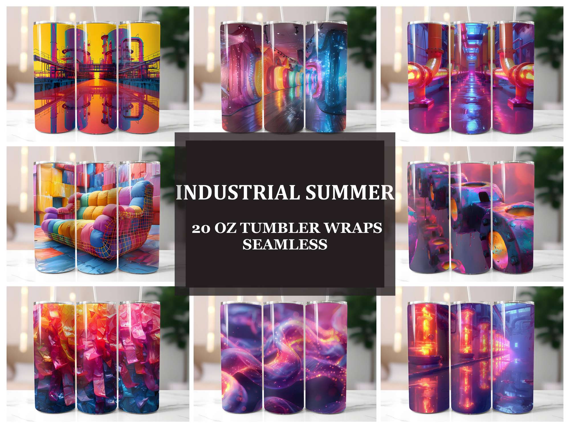 Industrial Summer 1 Tumbler Wrap - CraftNest - Digital Crafting and Art