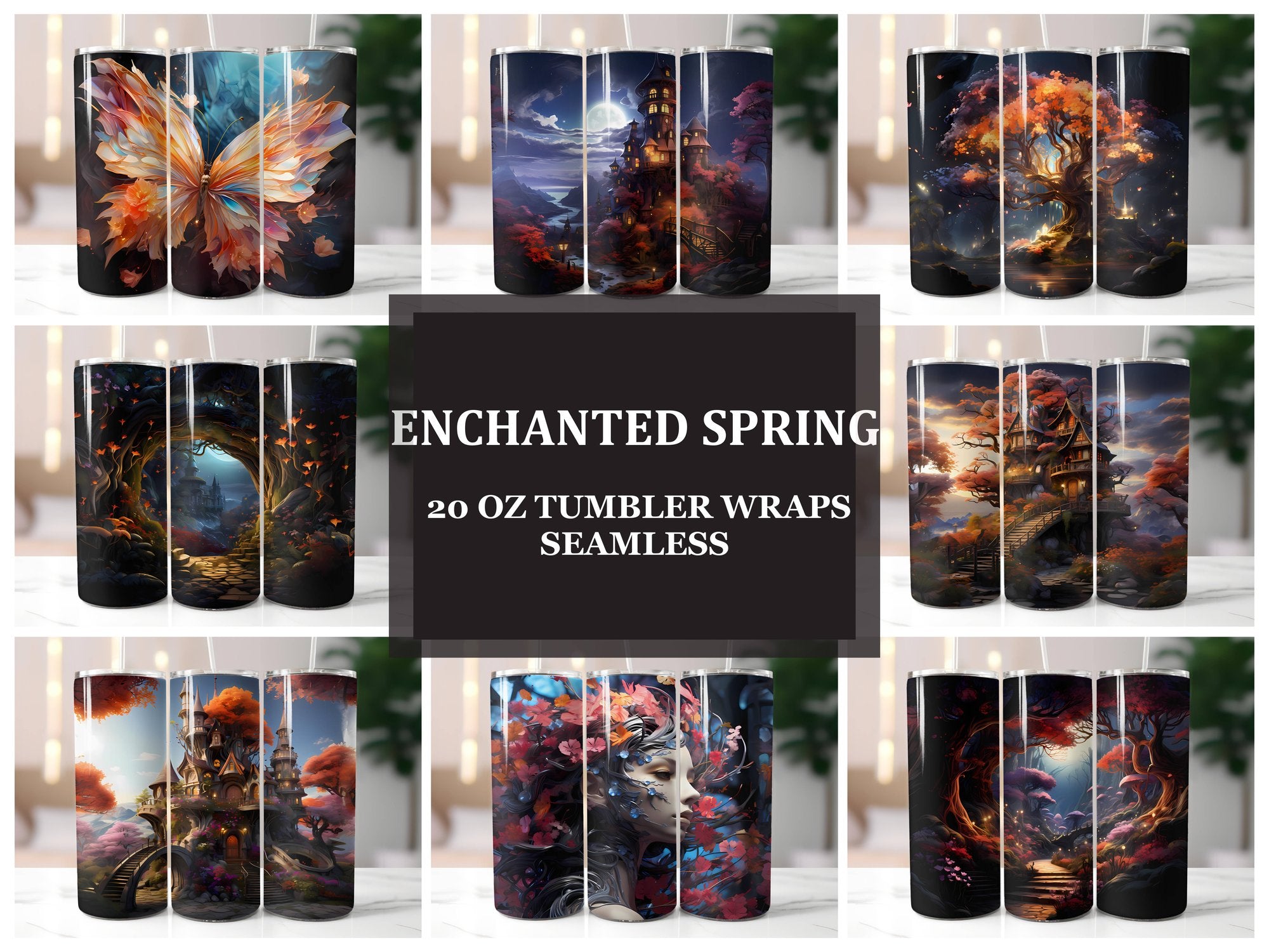 Enchanted Spring 4 Tumbler Wrap - CraftNest