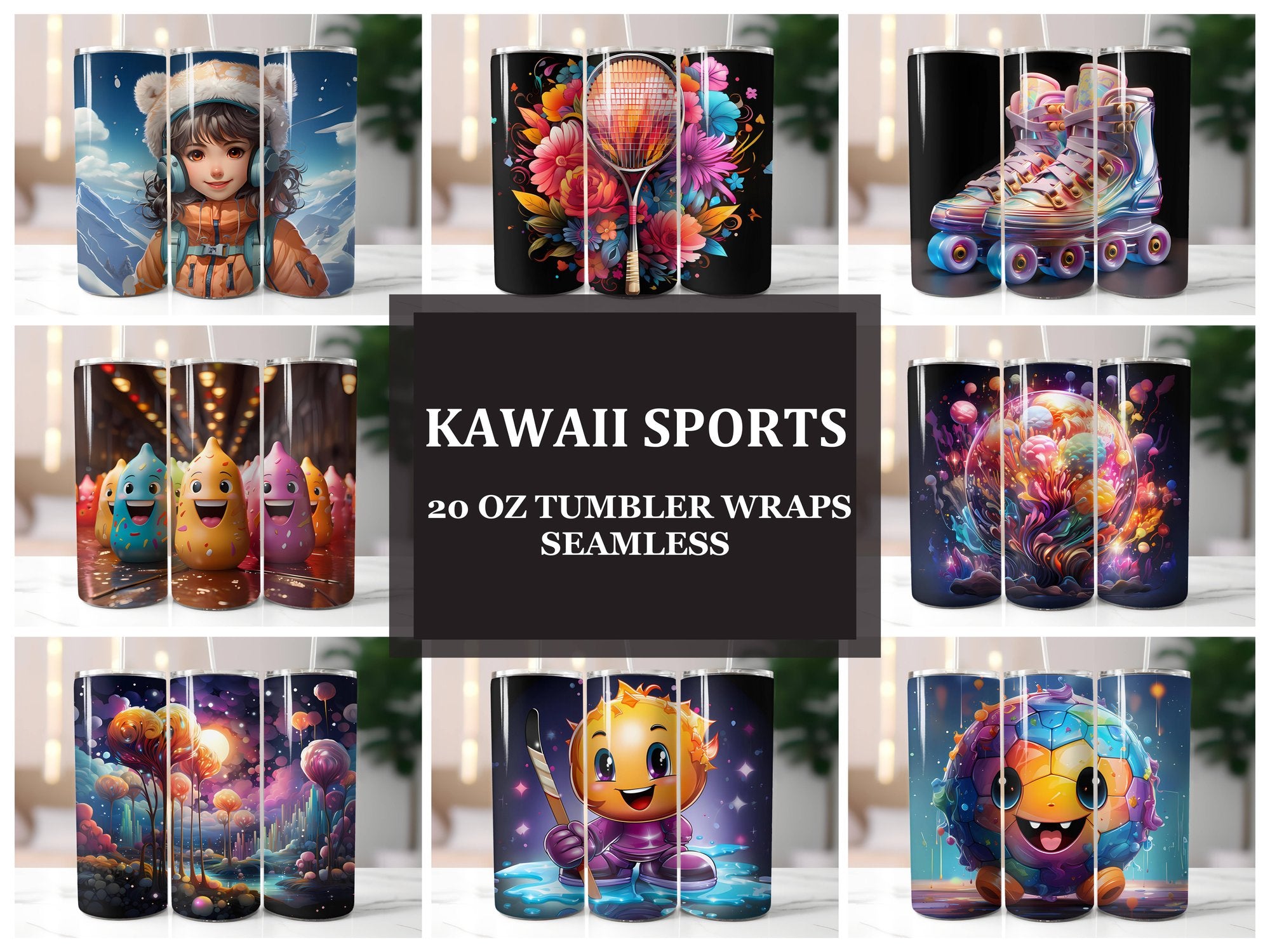 Kawaii Sports 1 Tumbler Wrap - CraftNest