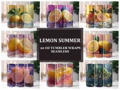 Lemon Summer 4 Tumbler Wrap - CraftNest - Digital Crafting and Art