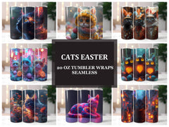 Cats Easter 4 Tumbler Wrap - CraftNest