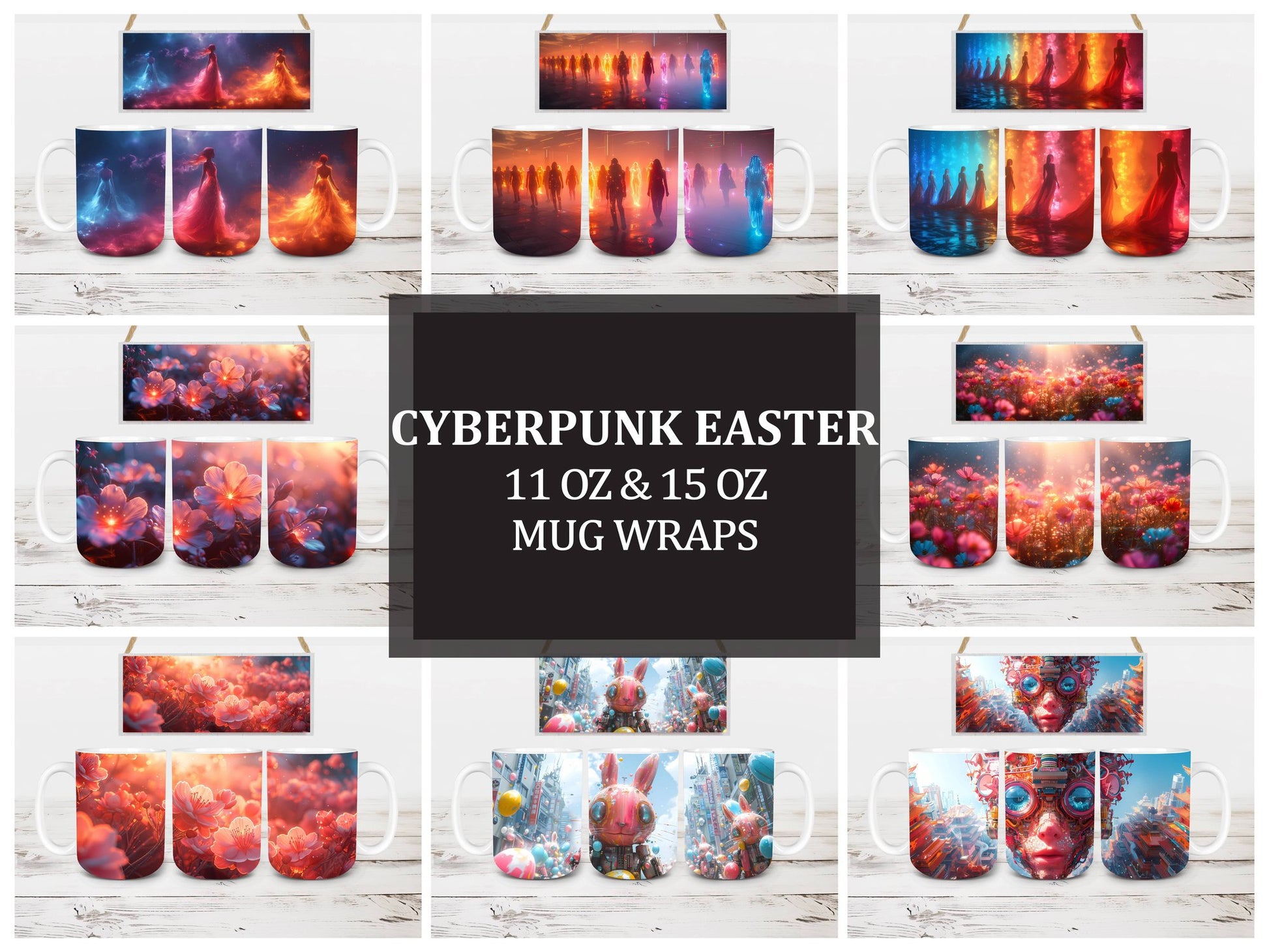 Cyberpunk Easter 2 Mug Wrap - CraftNest